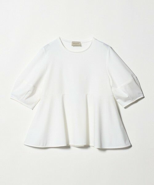 UNITED ARROWS / ユナイテッドアローズ カットソー | ポンチ ペプラム ショートスリーブ カットソー（WHITE）