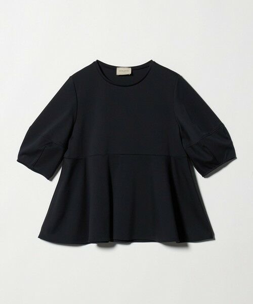 UNITED ARROWS / ユナイテッドアローズ カットソー | ポンチ ペプラム ショートスリーブ カットソー（NAVY）