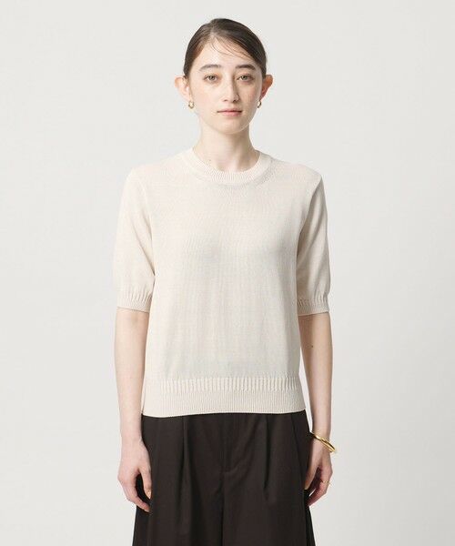UNITED ARROWS / ユナイテッドアローズ ニット・セーター | クルーネック ベーシック ショートスリーブ ニット ‐ウォッシャブル‐ | 詳細4