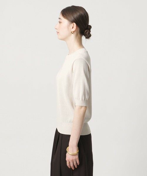 UNITED ARROWS / ユナイテッドアローズ ニット・セーター | クルーネック ベーシック ショートスリーブ ニット ‐ウォッシャブル‐ | 詳細5