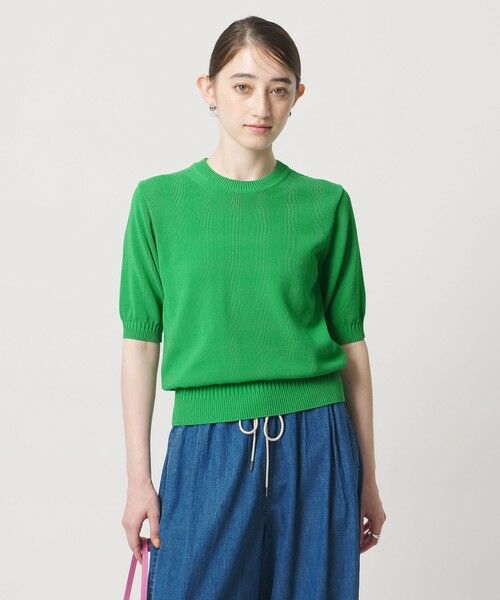 UNITED ARROWS / ユナイテッドアローズ ニット・セーター | クルーネック ベーシック ショートスリーブ ニット ‐ウォッシャブル‐ | 詳細12