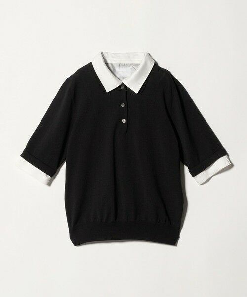 UNITED ARROWS / ユナイテッドアローズ ニット・セーター | ポロコンビ 4WAY ニット ‐ウォッシャブル‐（BLACK）