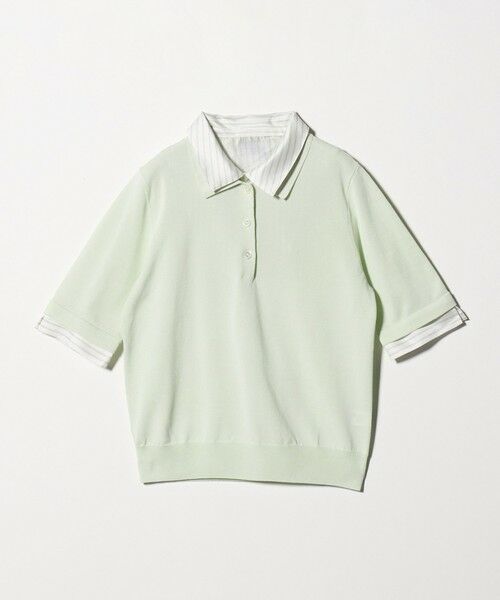 UNITED ARROWS / ユナイテッドアローズ ニット・セーター | ポロコンビ 4WAY ニット ‐ウォッシャブル‐（LIME）