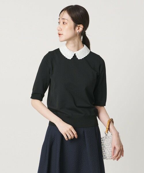 UNITED ARROWS / ユナイテッドアローズ ニット・セーター | レディー フラワー ビジュー ニット | 詳細1