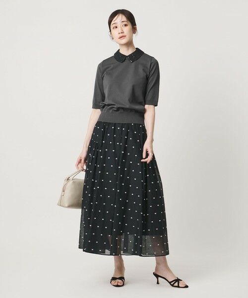UNITED ARROWS / ユナイテッドアローズ ニット・セーター | レディー フラワー ビジュー ニット | 詳細8