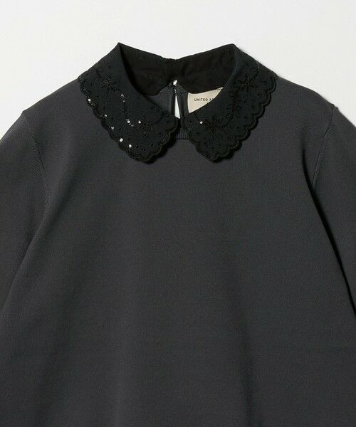 UNITED ARROWS / ユナイテッドアローズ ニット・セーター | レディー フラワー ビジュー ニット | 詳細3