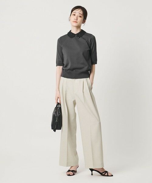 UNITED ARROWS / ユナイテッドアローズ ニット・セーター | レディー フラワー ビジュー ニット | 詳細7