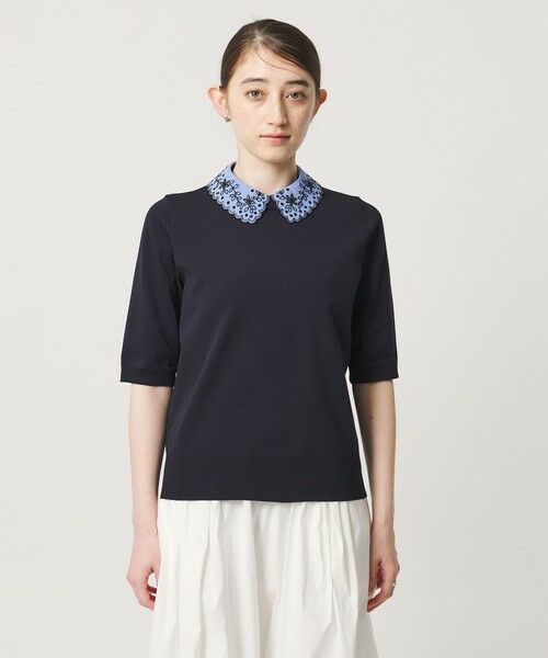 UNITED ARROWS / ユナイテッドアローズ ニット・セーター | レディー フラワー ビジュー ニット | 詳細10