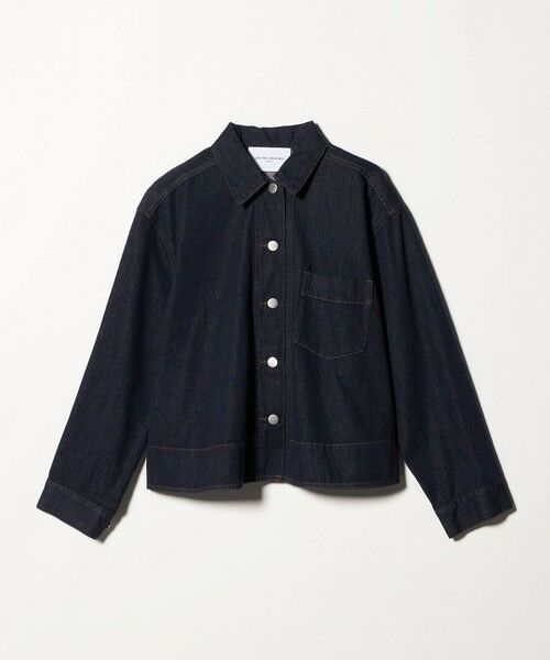 UNITED ARROWS / ユナイテッドアローズ Gジャン・デニムジャケット | ステッチ フレア デニムジャケット（NAVY）