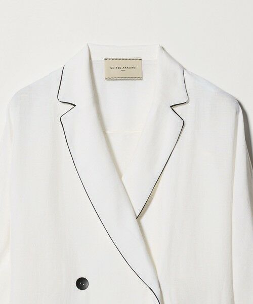 UNITED ARROWS / ユナイテッドアローズ テーラードジャケット | パイピング ドルマン ブラウス ジャケット ‐ウォッシャブル‐ | 詳細5