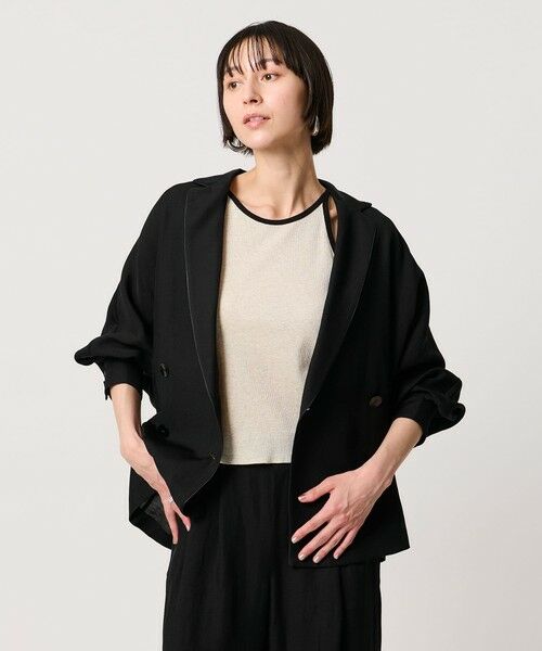 UNITED ARROWS / ユナイテッドアローズ テーラードジャケット | パイピング ドルマン ブラウス ジャケット ‐ウォッシャブル‐ | 詳細8
