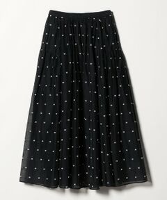 UNITED ARROWS / ユナイテッドアローズ ミニ・ひざ丈スカート | 2トーン ドット ジャガード フレアスカート