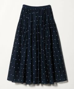 UNITED ARROWS / ユナイテッドアローズ ミニ・ひざ丈スカート | 2トーン ドット ジャガード フレアスカート