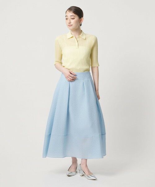 UNITED ARROWS / ユナイテッドアローズ ミニ・ひざ丈スカート | オーガンジー ジャガード フレアスカート ‐ウォッシャブル‐ | 詳細8