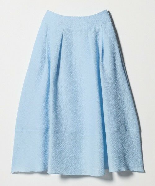 UNITED ARROWS / ユナイテッドアローズ ミニ・ひざ丈スカート | オーガンジー ジャガード フレアスカート ‐ウォッシャブル‐（LT.BLUE）