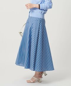 UNITED ARROWS / ユナイテッドアローズ ミニ・ひざ丈スカート | クリーン ストライプ マリンスカート