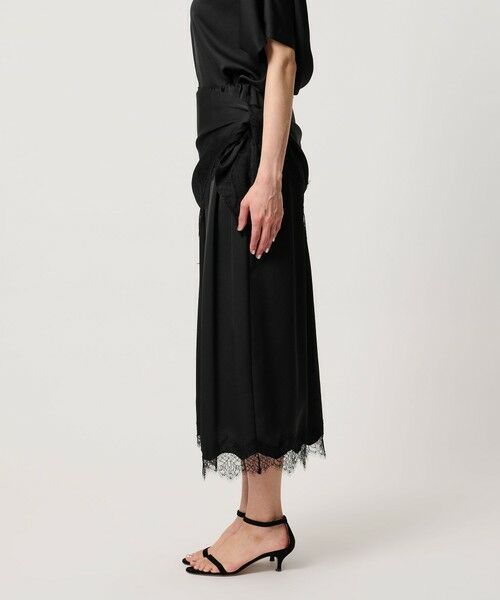 UNITED ARROWS / ユナイテッドアローズ ロング・マキシ丈スカート | スカーフ付き サテン レース コンビ スカート | 詳細14