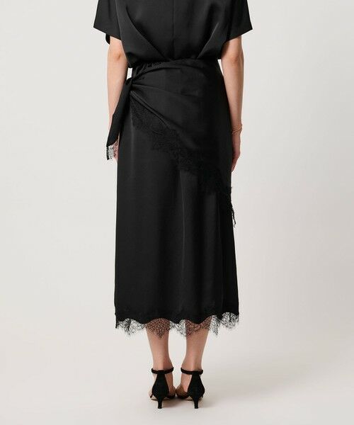 UNITED ARROWS / ユナイテッドアローズ ロング・マキシ丈スカート | スカーフ付き サテン レース コンビ スカート | 詳細15