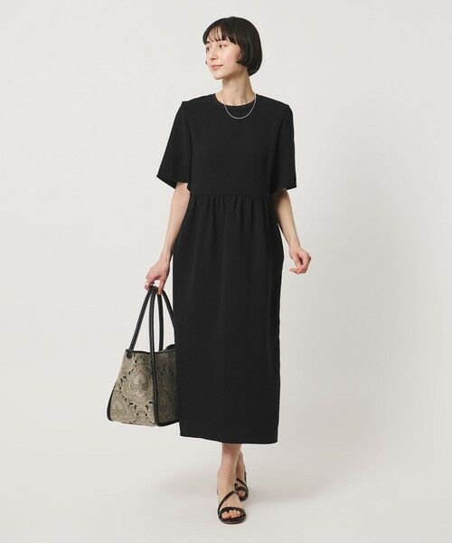 UNITED ARROWS / ユナイテッドアローズ ロング・マキシ丈ワンピース | COMFY ショートスリーブ ワンピース ‐防汚 UVカット ウォッシャブル‐ | 詳細1
