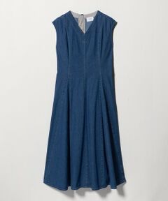 UNITED ARROWS / ユナイテッドアローズ ロング・マキシ丈ワンピース | ステッチ Vネック デニムワンピース