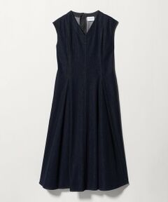 UNITED ARROWS / ユナイテッドアローズ ロング・マキシ丈ワンピース | ステッチ Vネック デニムワンピース