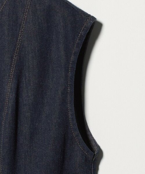 UNITED ARROWS / ユナイテッドアローズ ロング・マキシ丈ワンピース | ステッチ Vネック デニムワンピース | 詳細15
