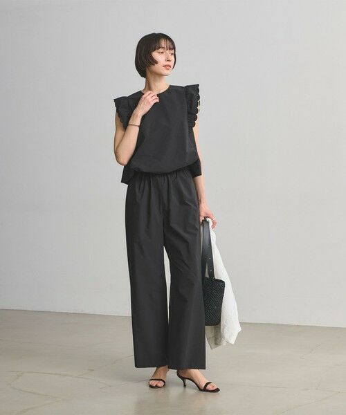 UNITED ARROWS / ユナイテッドアローズ サロペット・オールインワン | スカラップ フリル オールインワン パンツ ‐はっ水 UVカット 防しわ ウォッシャブル‐ | 詳細2