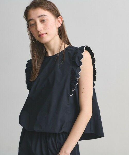 UNITED ARROWS / ユナイテッドアローズ サロペット・オールインワン | スカラップ フリル オールインワン パンツ ‐はっ水 UVカット 防しわ ウォッシャブル‐ | 詳細9