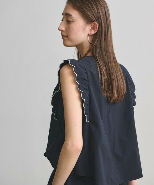 UNITED ARROWS / ユナイテッドアローズ サロペット・オールインワン | スカラップ フリル オールインワン パンツ ‐はっ水 UVカット 防しわ ウォッシャブル‐ | 詳細10