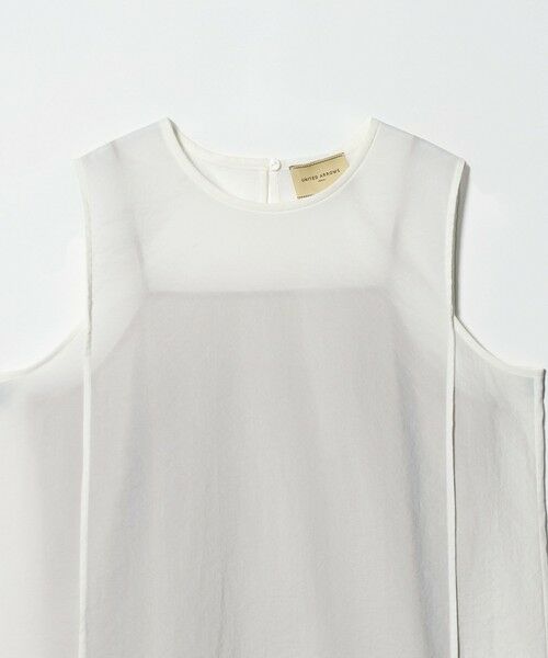 UNITED ARROWS / ユナイテッドアローズ ロング・マキシ丈ワンピース | シアー レイヤード ノースリーブ ワンピース | 詳細1