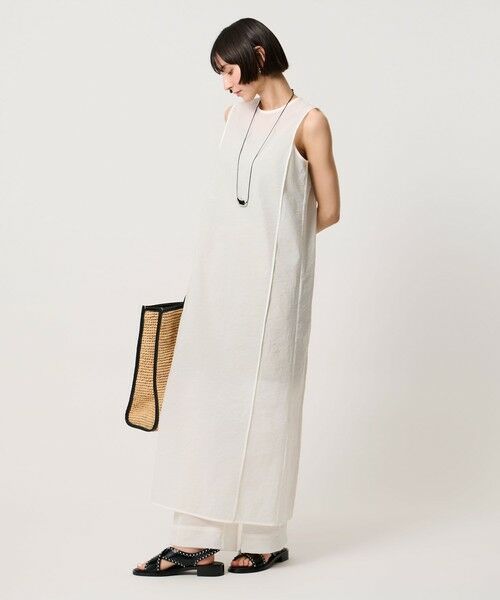 UNITED ARROWS / ユナイテッドアローズ ロング・マキシ丈ワンピース | シアー レイヤード ノースリーブ ワンピース | 詳細3