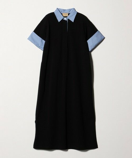 UNITED ARROWS / ユナイテッドアローズ ロング・マキシ丈ワンピース | ターン アップ ワンピース（BLACK）