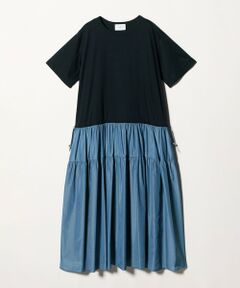 UNITED ARROWS / ユナイテッドアローズ ロング・マキシ丈ワンピース | カット コンビ ドッキング ワンピース