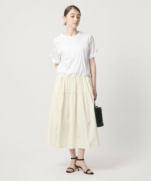 UNITED ARROWS / ユナイテッドアローズ ロング・マキシ丈ワンピース | カット コンビ ドッキング ワンピース | 詳細1