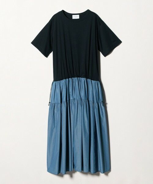 UNITED ARROWS / ユナイテッドアローズ ロング・マキシ丈ワンピース | カット コンビ ドッキング ワンピース | 詳細14