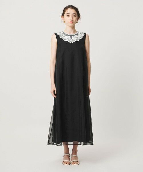 UNITED ARROWS / ユナイテッドアローズ ロング・マキシ丈ワンピース | オーガンジー レース ワンピース | 詳細4