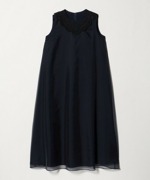 UNITED ARROWS / ユナイテッドアローズ ロング・マキシ丈ワンピース | オーガンジー レース ワンピース（NAVY）
