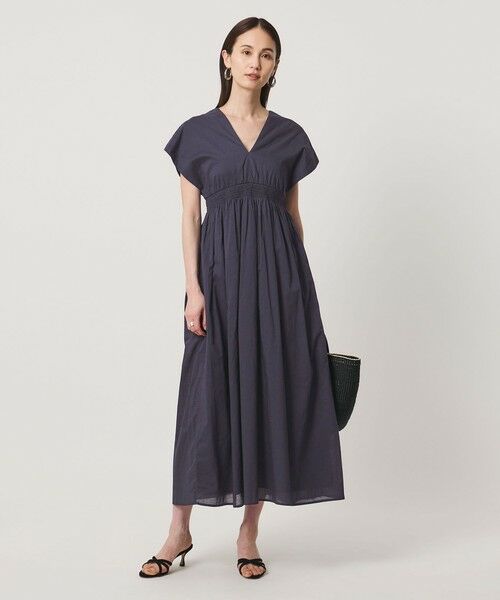 UNITED ARROWS / ユナイテッドアローズ ロング・マキシ丈ワンピース | 【一部別注】＜MARIHA＞夏の光のドレス（NAVY）
