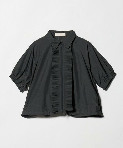 UNITED ARROWS / ユナイテッドアローズ ブルゾン | ＜Marilyn Moon＞シアー プリーツ ハーフ ブルゾン（BLACK）
