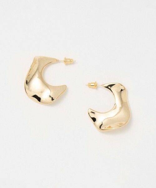 UNITED ARROWS / ユナイテッドアローズ ピアス・イヤリング | ウェイビー メタル ピアス（GOLD）