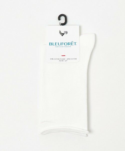 UNITED ARROWS / ユナイテッドアローズ ソックス | ＜BLEU FORET＞CTN VEL クルー ソックス（WHITE）