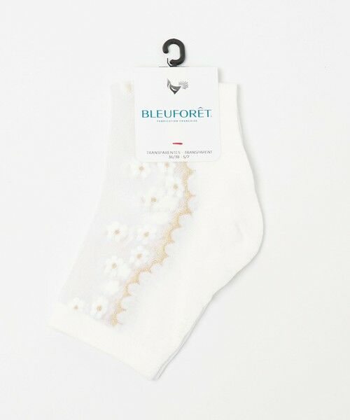 UNITED ARROWS / ユナイテッドアローズ ソックス | ＜BLEU FORET＞シアー フラワー ソックス（WHITE）