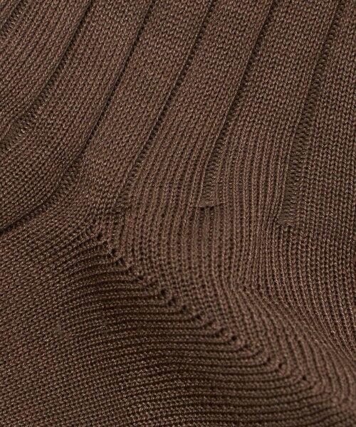 UNITED ARROWS / ユナイテッドアローズ ソックス | ＜Pantherella＞CTN/NY リブ ソックス BROWN | 詳細1
