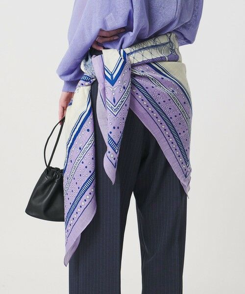 UNITED ARROWS / ユナイテッドアローズ マフラー・ショール・スヌード・ストール | ＜manipuri＞C/SI ストール 2（LILAC）