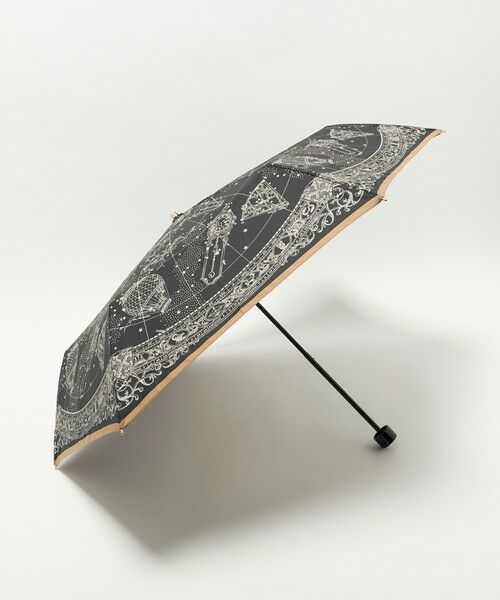 UNITED ARROWS / ユナイテッドアローズ 傘 | ＜manipuri＞プリント 晴雨兼用 折りたたみ傘 UV（DK.GRAY）