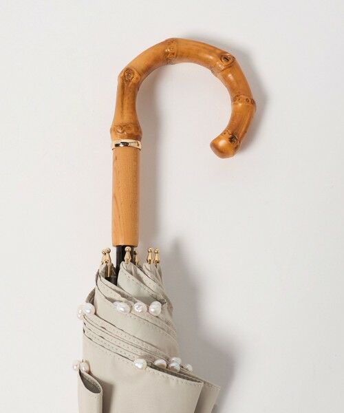 UNITED ARROWS / ユナイテッドアローズ 傘 | 無地×淡水パール 晴雨兼用 長傘 | 詳細10