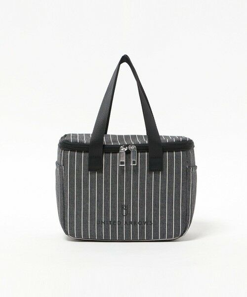 UNITED ARROWS / ユナイテッドアローズ トートバッグ | ストライプ ボックス型 トートバッグ S（BLACK）