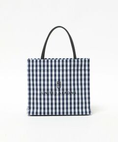 ギンガムチェック ロゴ トートバッグ S