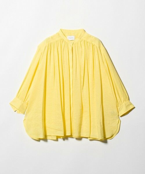 UNITED ARROWS / ユナイテッドアローズ シャツ・ブラウス | ラミー バンドカラー シャツ ‐ウォッシャブル‐（YELLOW）