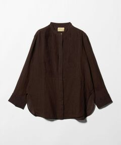 エンブロイダリー バンドカラー シャツ
